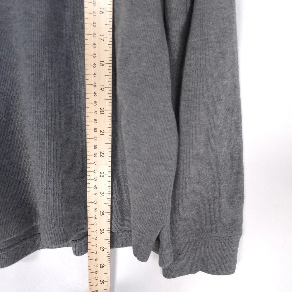 POLO BY RALPH LAUREN Mens Pullover‎ Sweater MEDIUM Gray 100% Cotton Quarter Zip